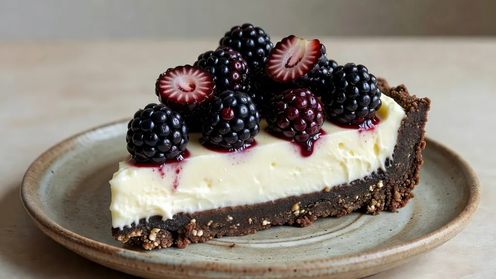Tarta Jezynowa z Weganska Biala Czekolada