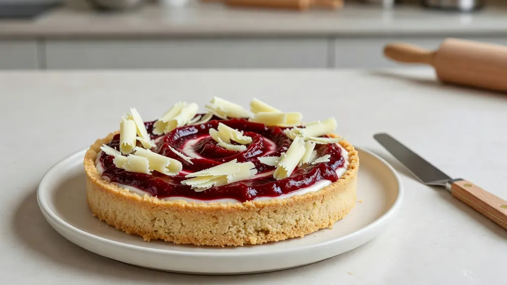 Tarta Jogurtowa z Zurawina i Biala Czekolada