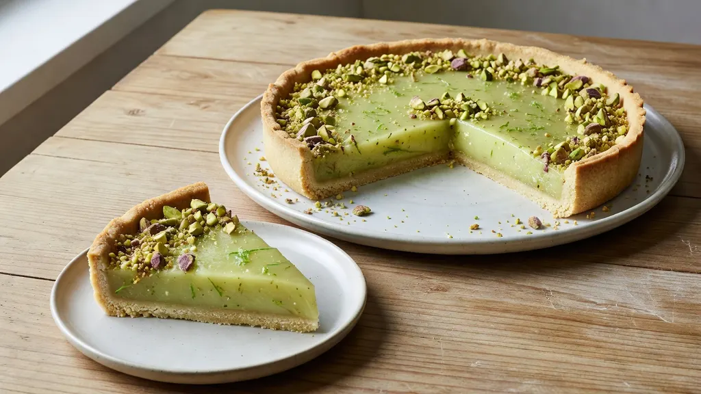 Tarta Limonkowa z Pistacjami