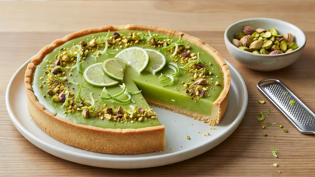Tarta Limonkowa z Pistacjami