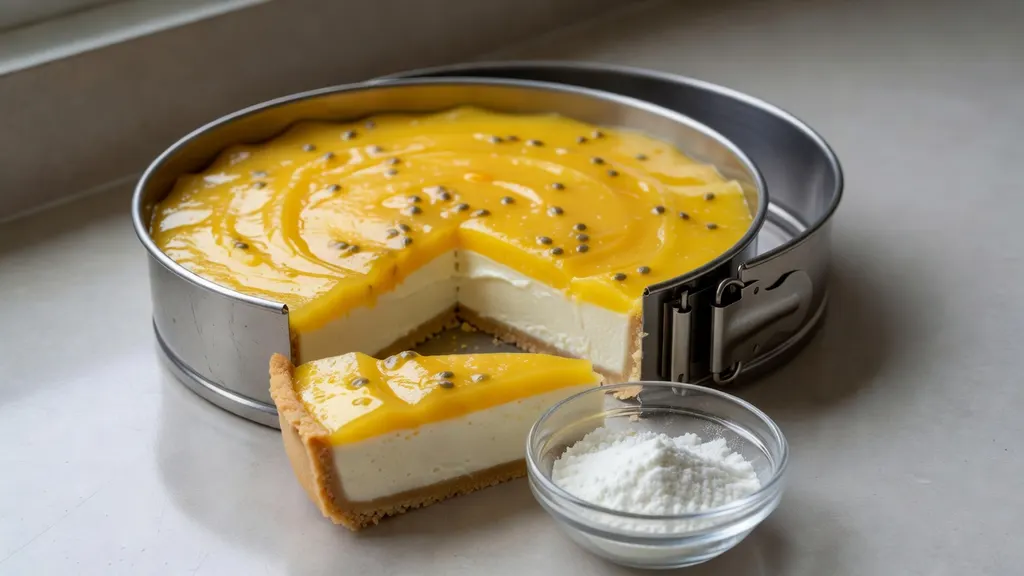 Weganska Tarta Jogurtowa z Mango i Marakuja