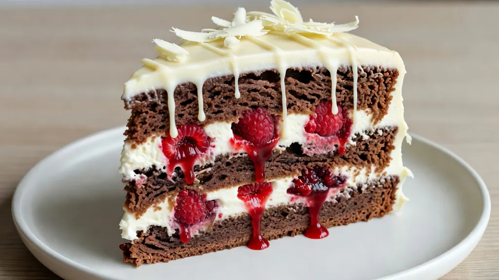Weganska Wuzetka z Malinami i Biala Czekolada