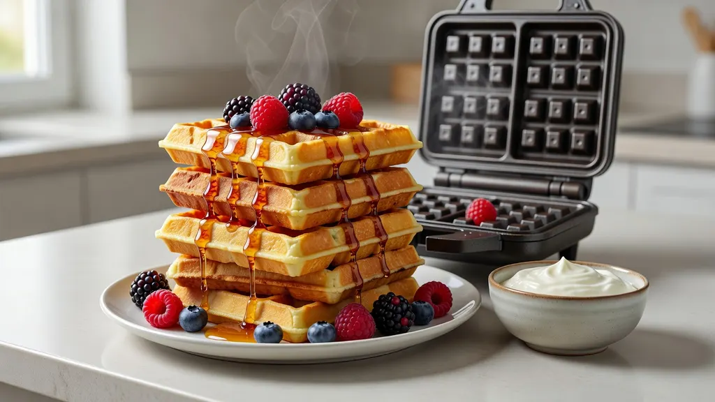 Wegańskie gofry belgijskie